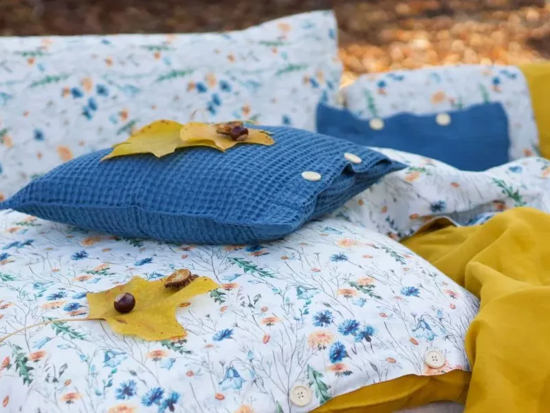 ľanová vaflová obliečka na vankúš